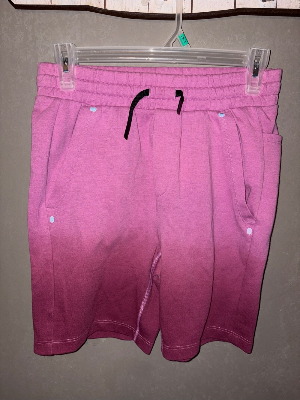 GAP Pink Ombre Athletic Fleece Shorts with Black Drawstring